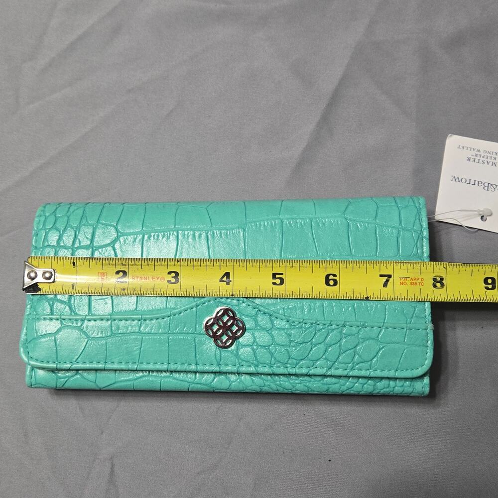 Croft & Barrow Women's Teal Trifold RIFD Wallet - Picture 6 of 7